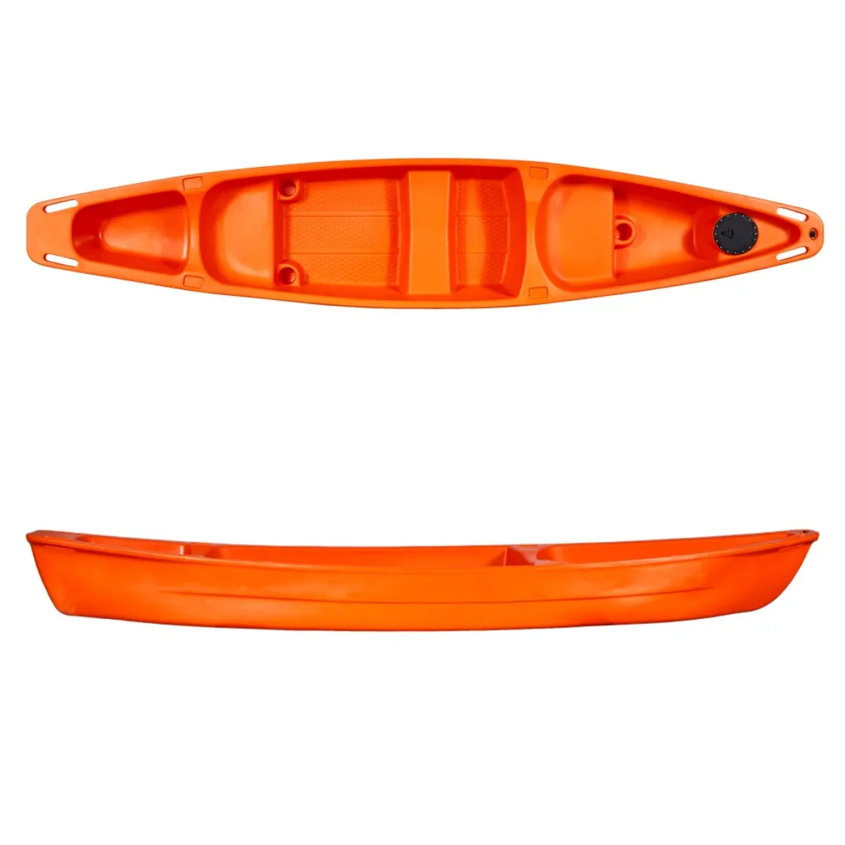 16.3ft 3 Paddlers Cheap Plastic Up To 3 Seats Molded Handle Ocean Sea Canoe Ship To The Port