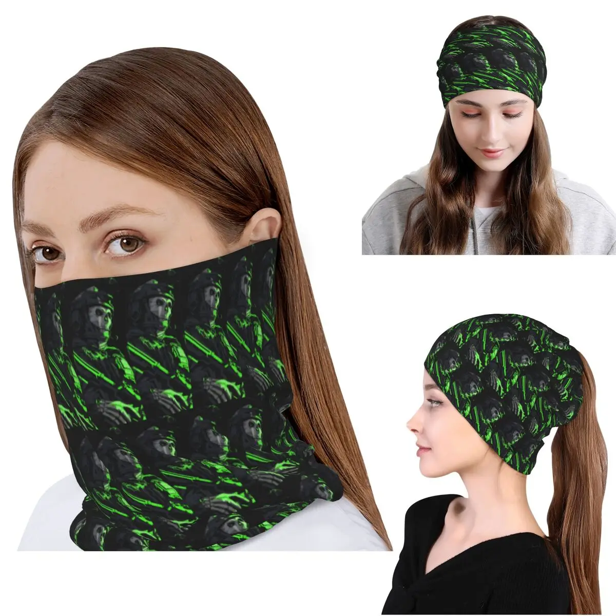 Simon Ghost Riley Bandana Halstuch, Wickelschal, warme Gesichtsmaske, Mütze, Unisex, für Erwachsene, waschbar