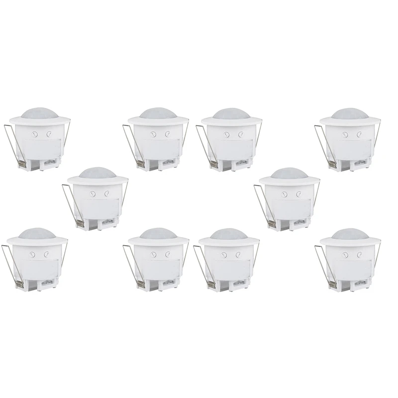 

10X 110V-220V 360° Infrared Recessed PIR Ceiling Motion Sensor Detector Light Switch, Motion Light Sensor