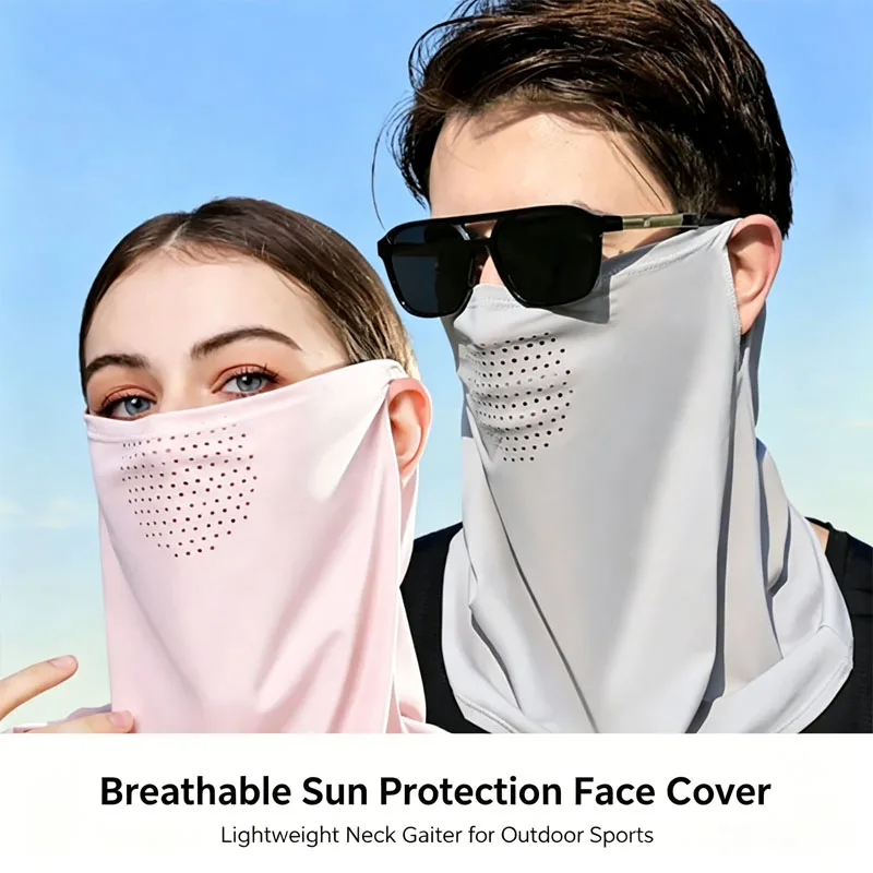 

Ice Silk Neck Wrap Sunscreen Face Scarf UV Protection Outdoor Sports Cover Unisex Sun Proof Bib Mask for Men Women