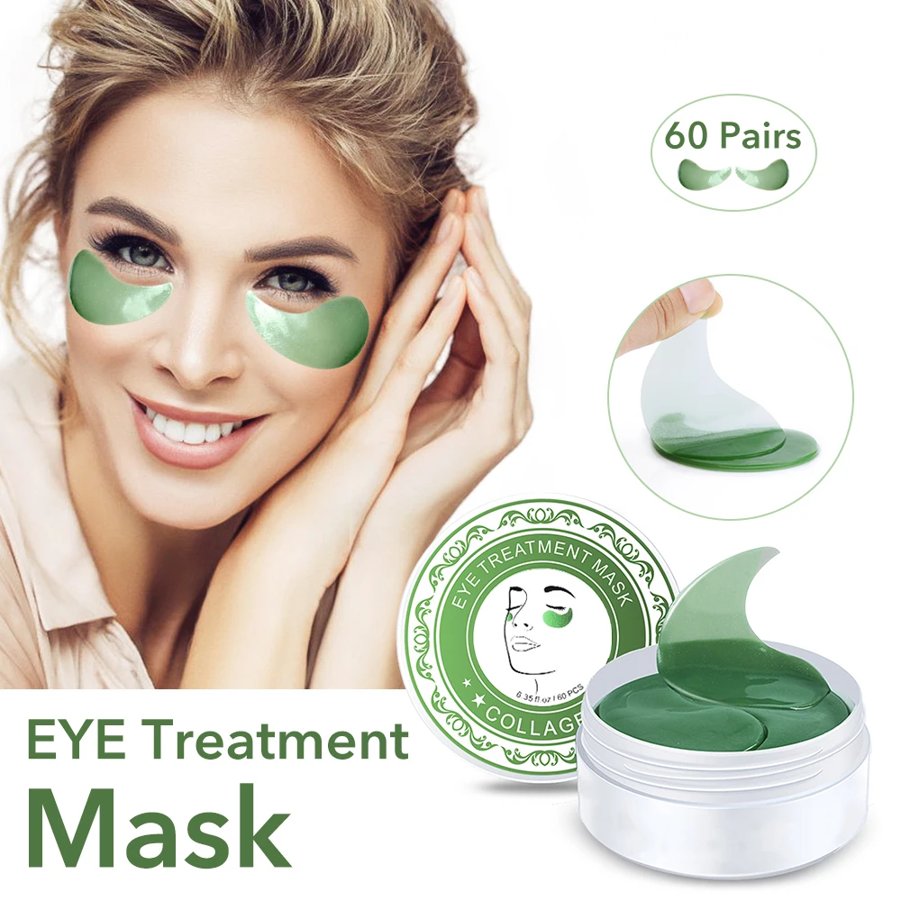 60 Pairs Collagen Mask Natural Moisturizing Gel Eye Patches Remove Dark Circles Anti Age Bag Eye Wrinkle Korea Skin Care