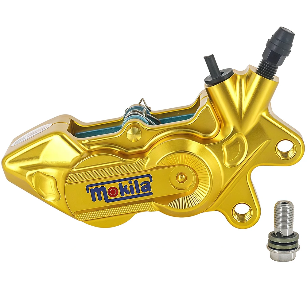 4 Piston Radial Mounting Brake Caliper Abalone Disc Brake Disc CNC Aluminum Alloy Accessories Modification Universal - Image 5