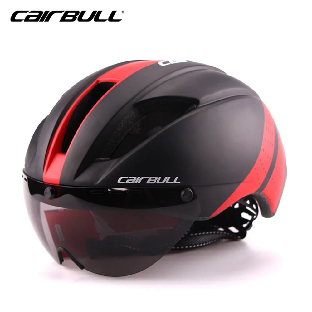 NEW CAIRBULL Goggles Helmet with 3 lens TT Aero Road Helmet for Men Racing Integrally-molded Helmet Casco Ciclismo CB-15