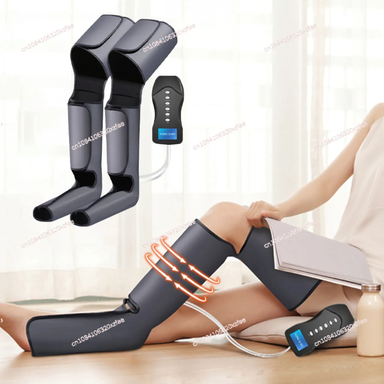 New Leg Massager Air Compression Leg Foot Massager Machine with Heat for Leg Calf Pain Relief and Feet Blood Circulation