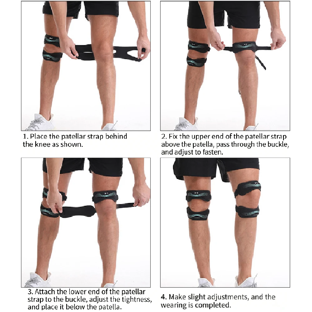 Patella Tendon Knee Strap - Knee Support Braces with Open Patella, Neoprene Lightweight Stabilizer for Women Men,Running,Sports