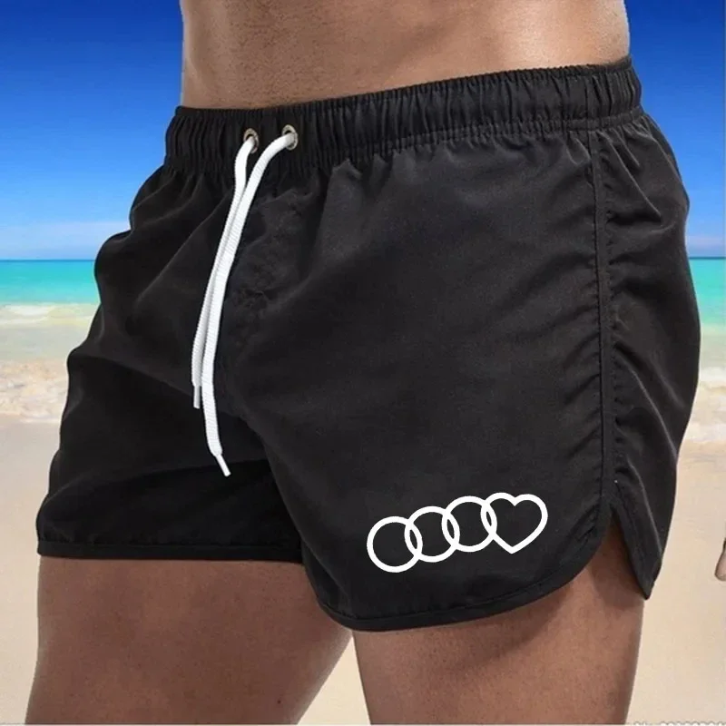 Pantalones cortos deportivos para hombre, ropa de playa de lujo, verano, 2024