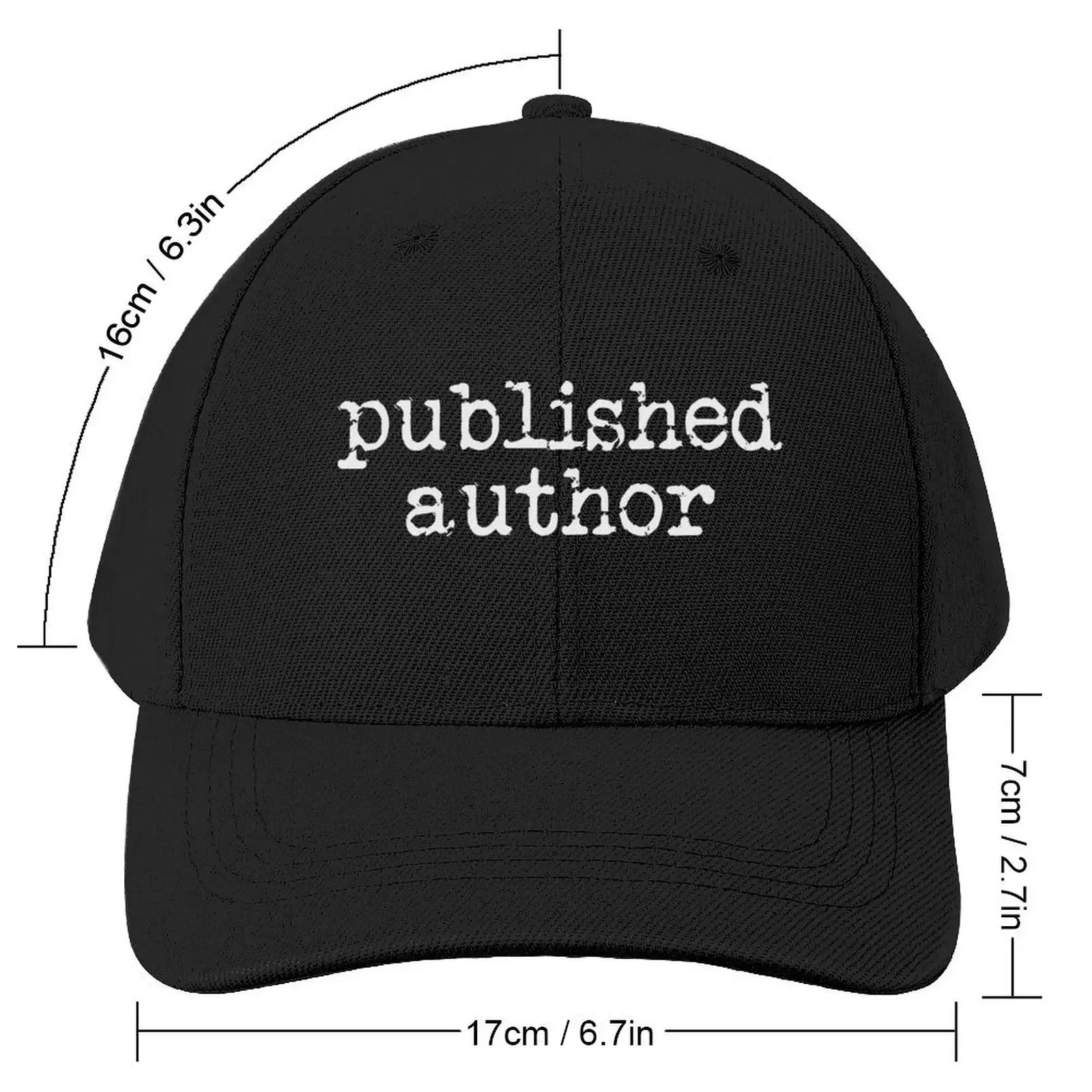 published author white type Baseball Cap Hat Beach Snap Back Hat hard hat Custom Cap For Man Women's