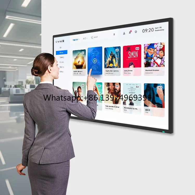 Wall Mounted Lcd Advertising Digital Signage Display Vertical Touch Screen Information Monitor 32 Inch