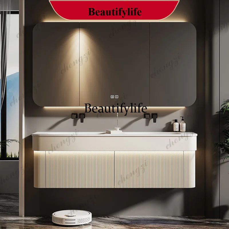 D178 Light Luxury Mirror Bathroom Cabinet Italian Decorations Minimalist Cupboard Gadgets Display Partitions Archivadores Furnit
