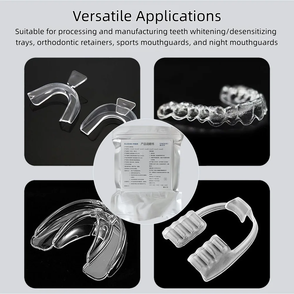 20/15/10PCS Dental Orthodontic Splint Retainer Vacuum Forming Sheet Soft Hard 1.0/1.5/2.0mm Dentistry Thermoforming EVA Material