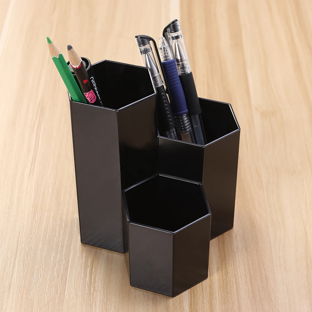 

Pen Storage Box Pencil Holder Organizer Simple Black Cute Student Creative Practical Storage Organization Ideas