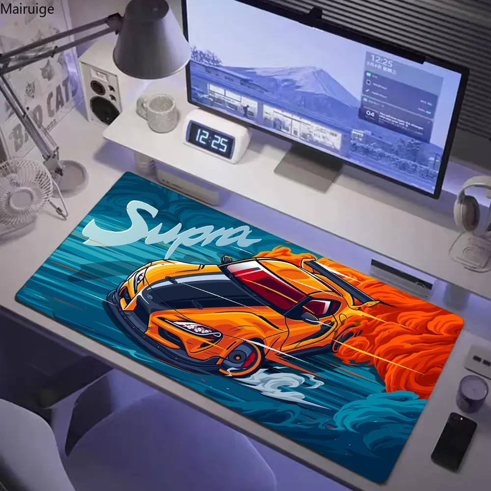 Super Coupe Illustratio Print Mousepads Non-slip Keyboard Mat Sports Car Custom Pc Deskmats Gamer Cabinet Carpet Mouse Pad