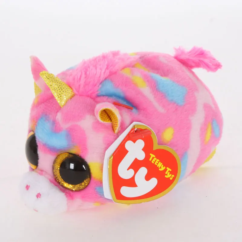 10cm Teeny Ty Beanie Big Eyes  Phone Screen Wipe Stuffed Mini Plush Toy Doll Pink Unicorn Star Children Christmas Gifts