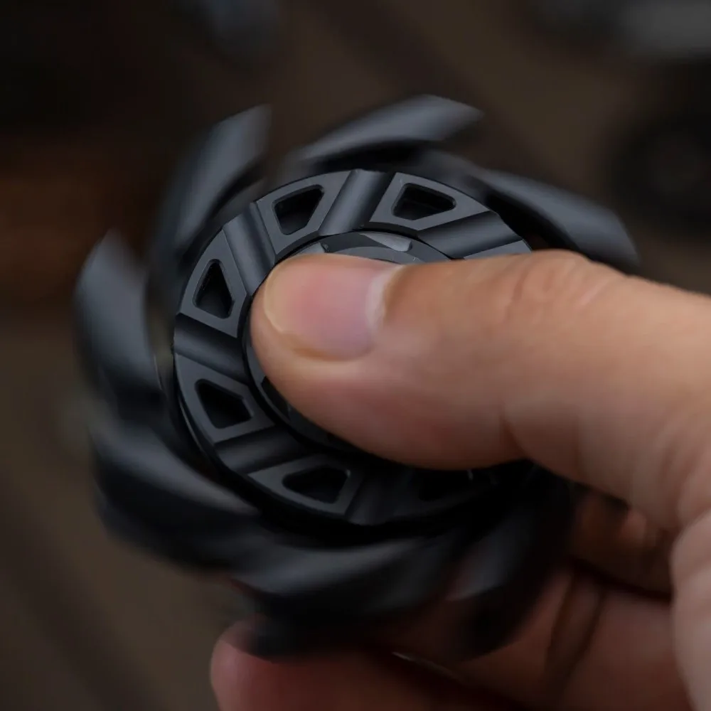 KTS EDC Fidget Spinner à huit pales, jouets pour adultes, Fidget Spinner en zircone, gyroscope à ongles ouverts, Gadgets de soulagement de l'anxiété
