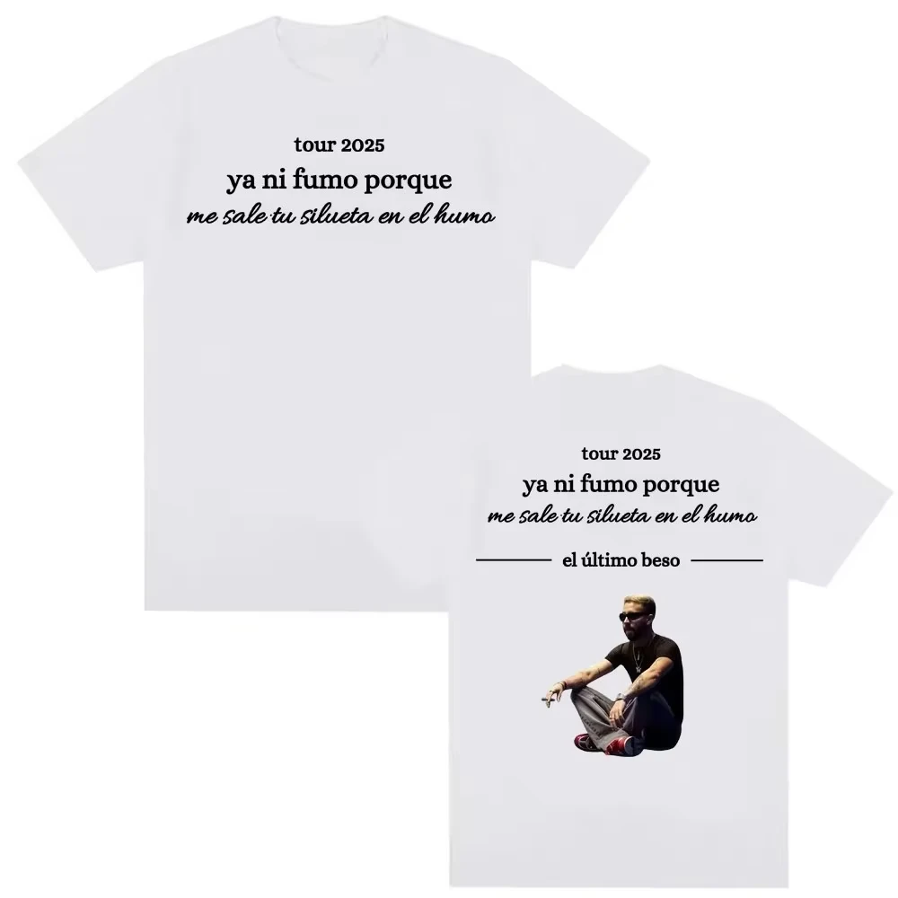

Футболка с принтом Mora Ya Ni Fumo Porque El Ultimo Beso, мужская одежда, винтажная футболка в стиле High Street, летняя футболка из чистого хлопка