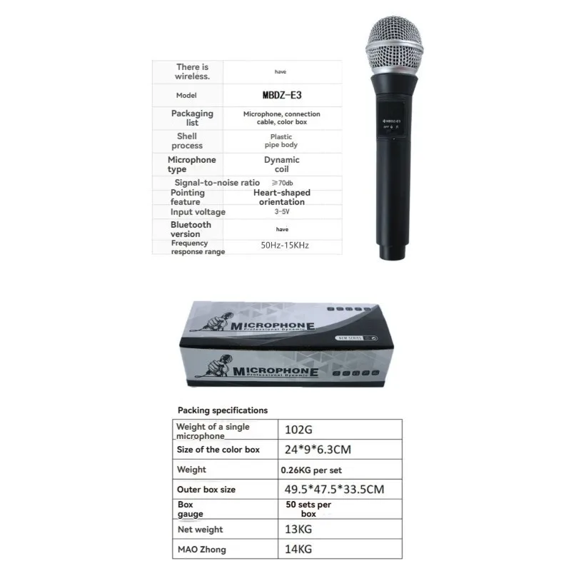 

Professional For Karaoke Vocal Music Performance Handheld Wired Dynamic Microphone