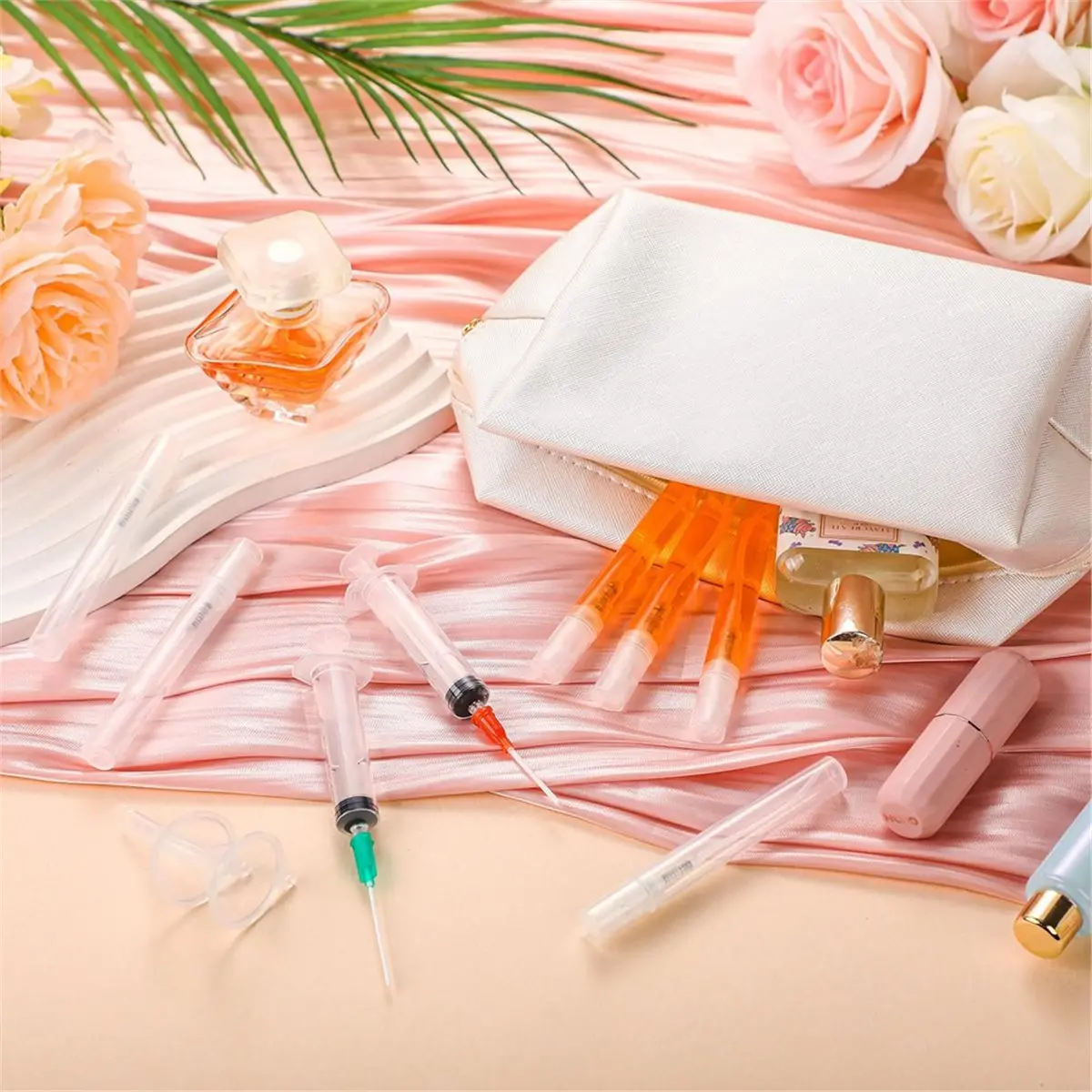 P # O&PUL*&AR 64-teiliges 5ml Parfüm-Nachfüllpumpen-Set Parfüm-Dekanter-Kit Mini-Sprühflaschen-Spenderpumpen zur Duftherstellung