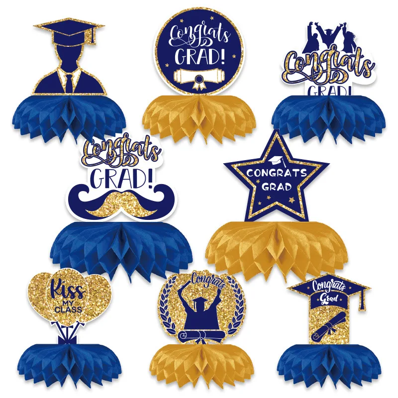 

2025 Party Supplies Decoration School Ceremony Decoration New Graduation Season Honeycomb Decorations Desktop Ornaments