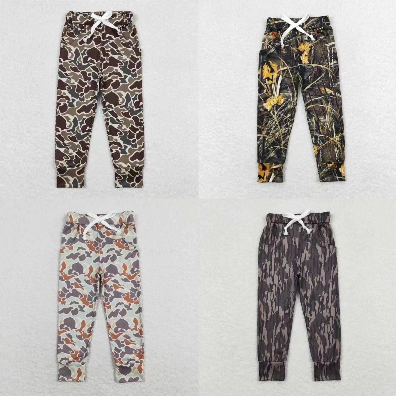 Wholesale Infant Baby Boy Camo Trousers Toddler Spring Fall Children Clothes Kids Pocket Pants Clothing