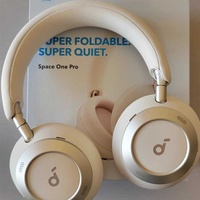 Soundcore Space One Pro By Anker, Adaptive Active Noise Cancelling Headphones 60h Lossless Audio Ultra-Fast Charging Wireless