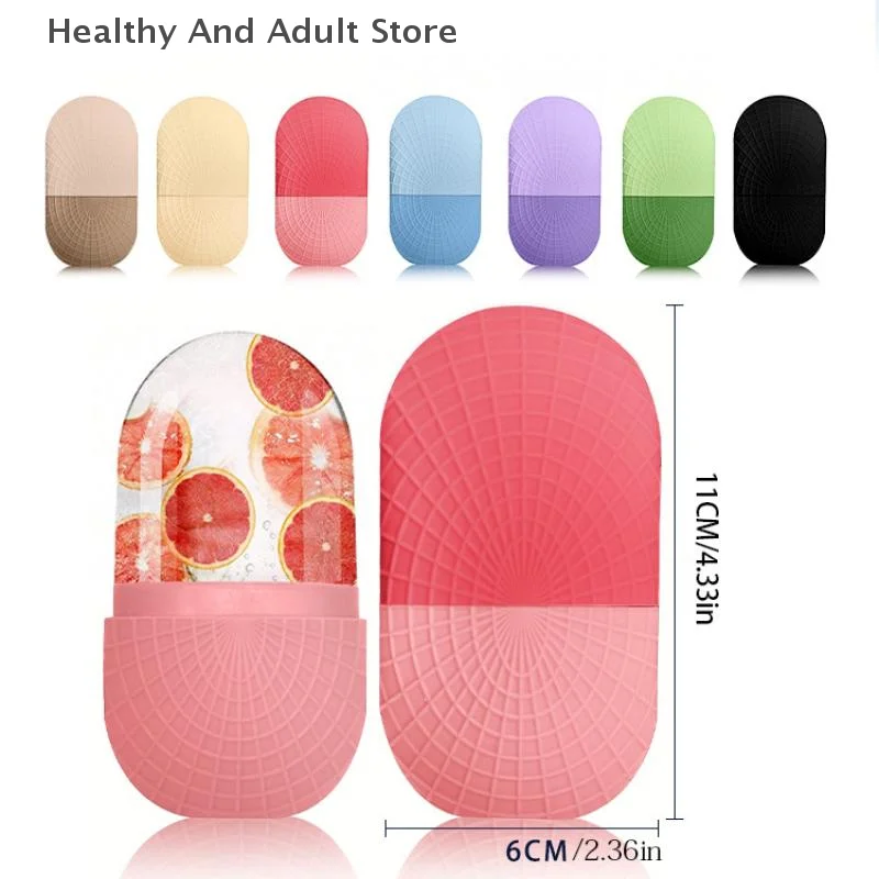 Eisroller für Gesicht und Augen, Silikon-Eisform-Massagegerät, kühlende und straffende Gesichtshaut, Eisroller, auslaufsicher, wiederverwendbar