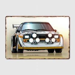 Sport Quattro S1 E2 Rally Group B Art Metal Plaque Club Home Club Bar Funny Wall Decor Tin Sign Posters