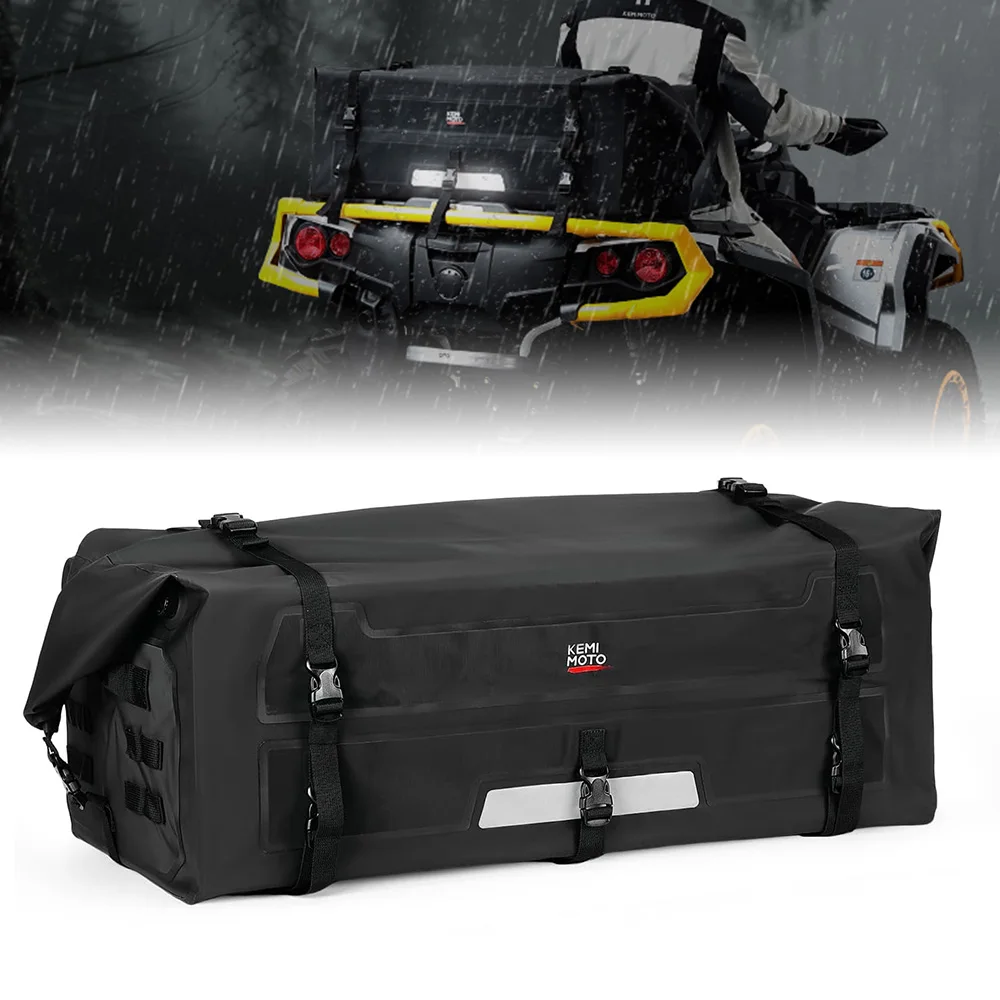 

KEMIMOTO 70L IP67 Waterproof ATV Storage Bag Compatible with Polaris Sportman for Fourtrax for Can Am for Kawasaki for Artic Cat