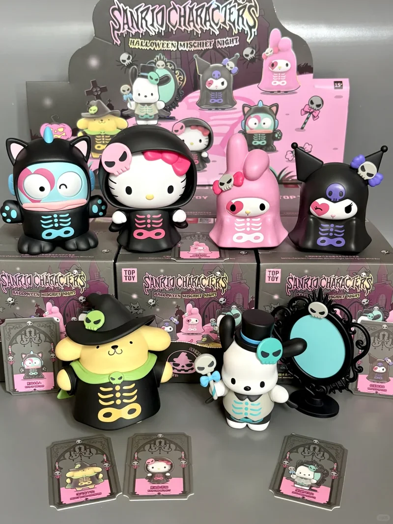 

TOPTOY Sanrio Хэллоуин озорная ночь серии подарок на Хэллоуин ограниченная серия слепая коробка модель фигурка популярные игрушки куклы подарки для девочек
