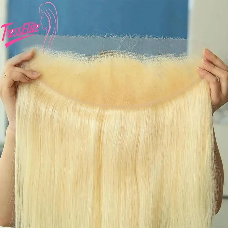 

Премиум 613 Блондинка 13x6 Прозрачные кружевные фронтальные волосы 12A Бразильские волосы Virgin Remy Прямые свободные части 150% Плотность для женщин
