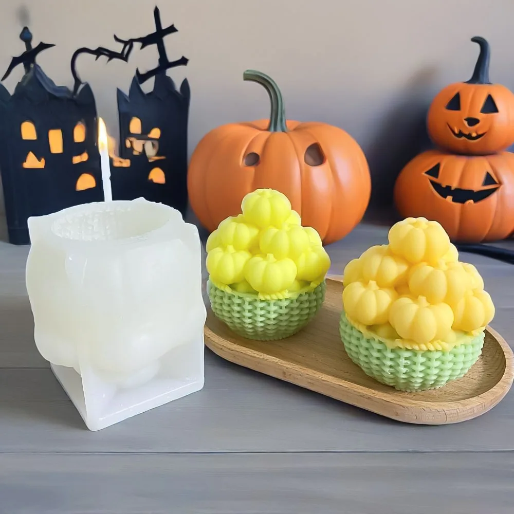 

3D Хэллоуин тыква силиконовая форма DIY ароматическая свеча пластырь орнамент форма мыло ручной работы принадлежности для изготовления свечей