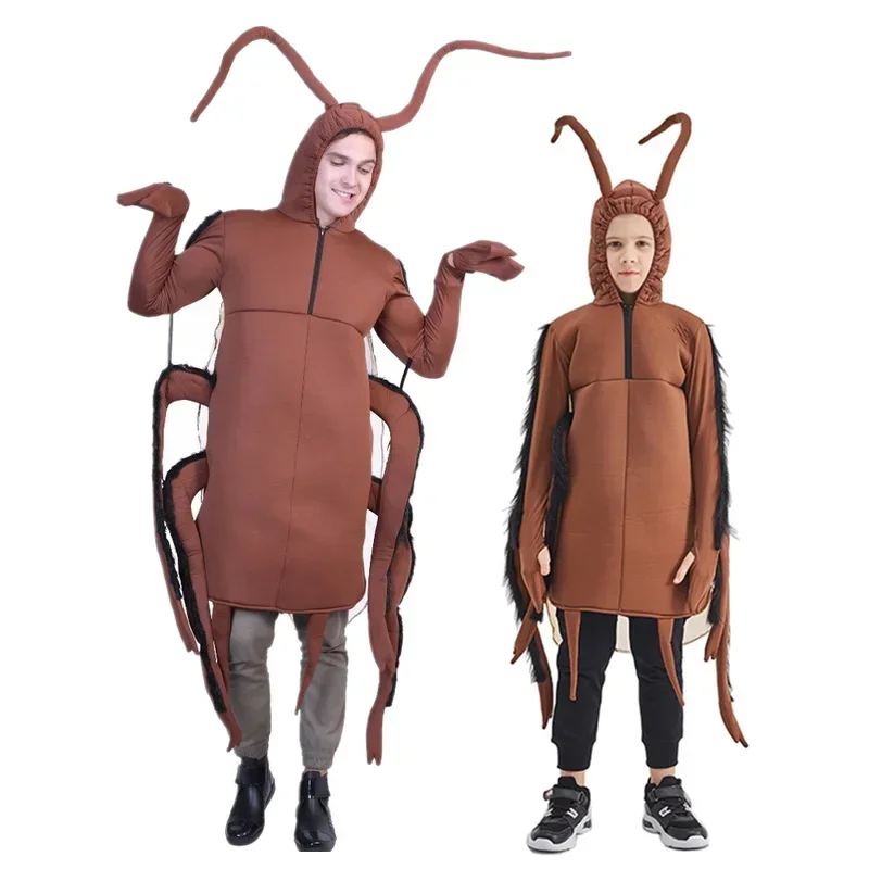 Disfraz divertido de cucaracha para adultos, disfraz de Halloween para niños, disfraz de insecto, Carnaval, Pascua, Purim, vestido elegante