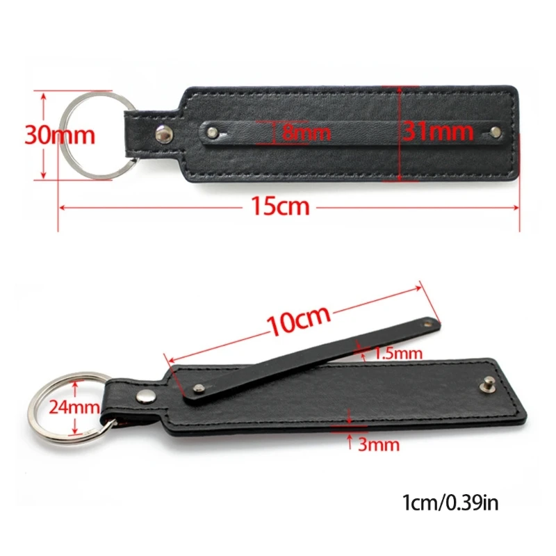 Stickout PU Leather Keychain para homens e mulheres, presente do negócio, chaveiro do carro, carteira da cintura, 14 cores