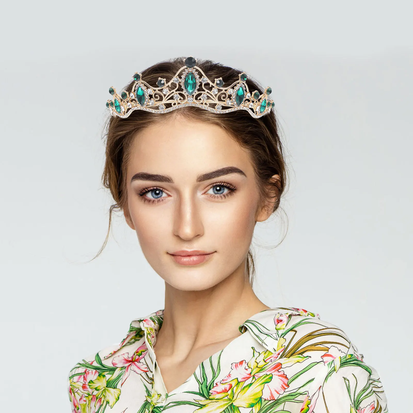 

for Women Wedding Headband Bridal Rhinestone Hair Accessory Silver Makeup Headpiece Elegant Headdress