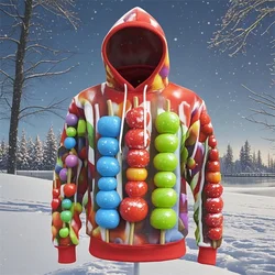 3D Print Tanghulu Pattern Hoodie Men Women Casual Pullover Sweatshirt Spring Autumn Plus Size Sport Tracksuit Clothes Streetwear