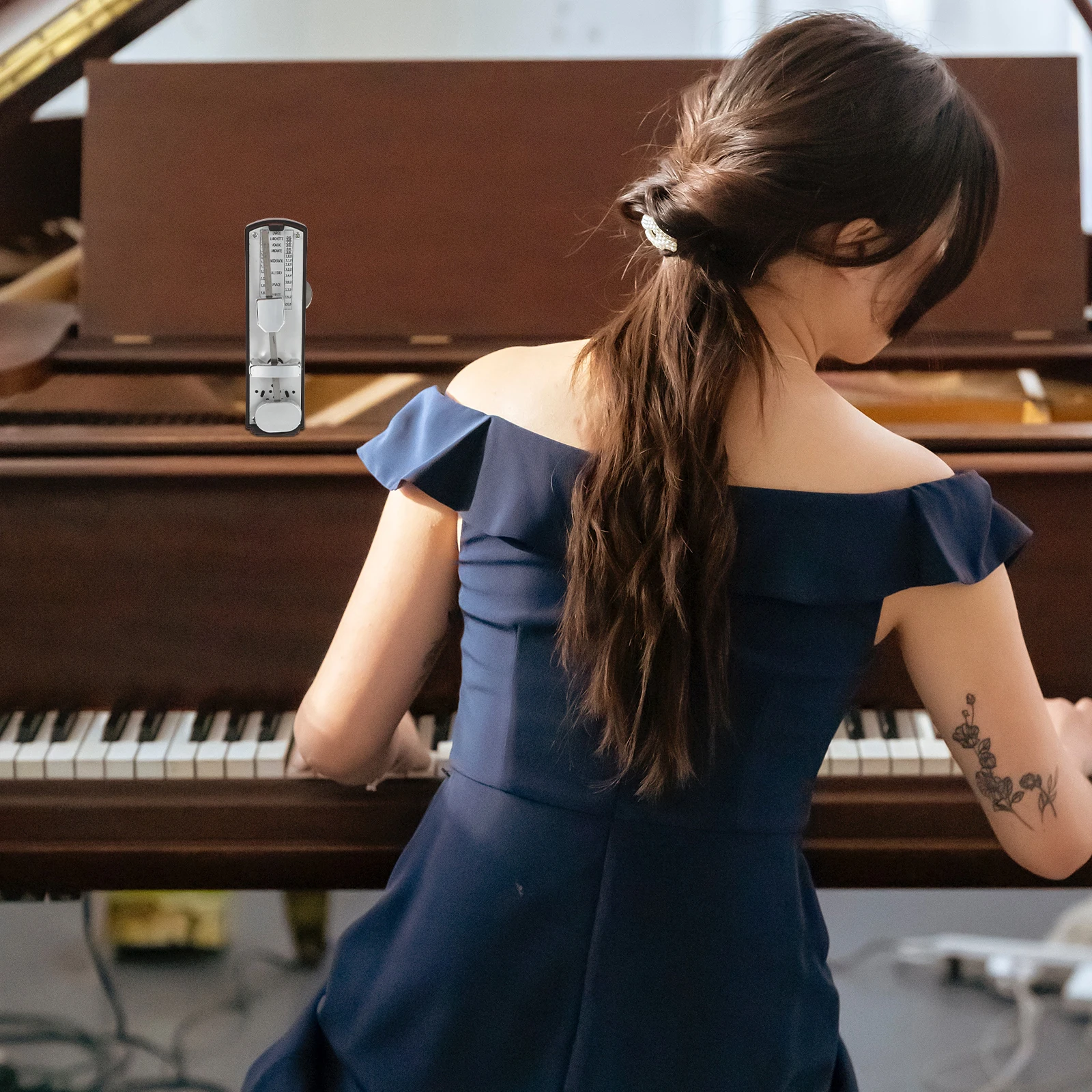 

Metronome Mechanical for Piano Clip Guitar Universal Small Music Timer Musical Musician