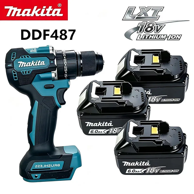 100% Original Makita Battery 18V Rechargeable Battery Replacing Makita BL1830BL1840BL1850BL1860B Power Tool Battery DDF487