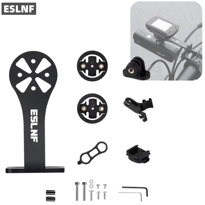 ESLNF MTB Bicycle Computer Holder Stainless Steel Multi-functional Bike Lamp Bracket Bicycle Accessories
