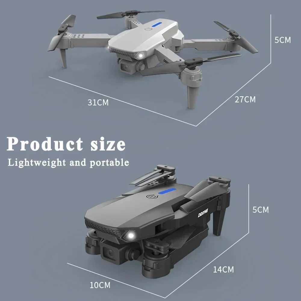 Professionale E88 EVO Motore Brushless Drone Altezza Tenuta Pieghevole RC 4K HD Fotocamera Quadcopter Grande Angolo WiFi FPV Elicottero Giocattolo