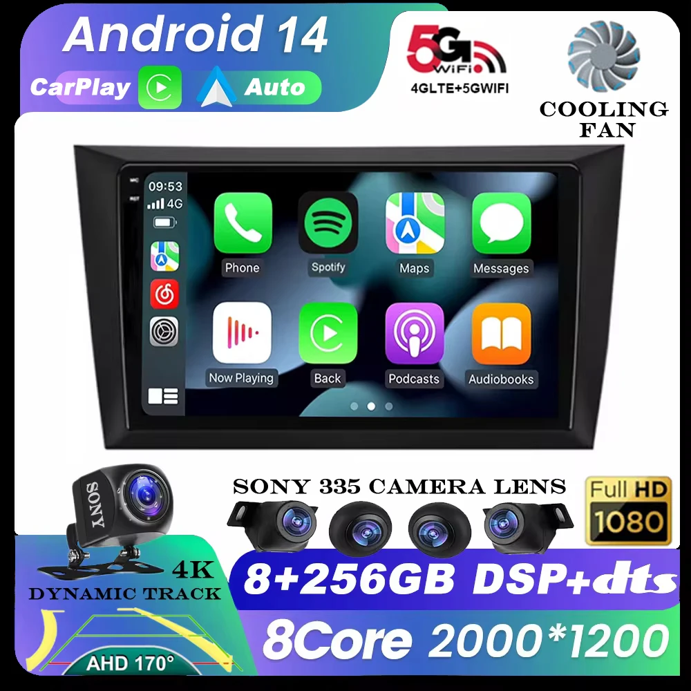 

Android 14 For Volkswagen VW Golf 6 2008 - 2016 Car Radio Carplay Auto Multimedia Stereo Video Player GPS Navigation QLED 4G DSP