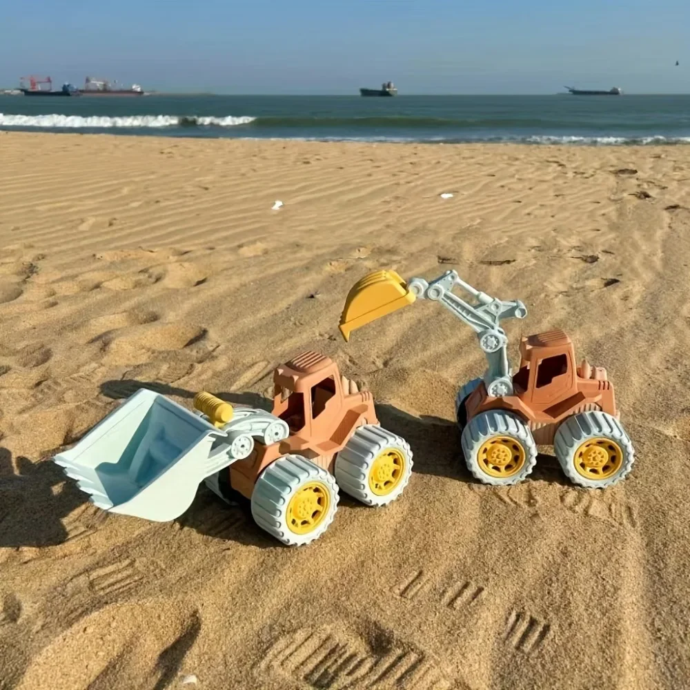 Beach Toys Construction Trucks for Toddler Toys Play Sand Toys Construction Cars for Boys Girls Dump Tractor Toy with Loader