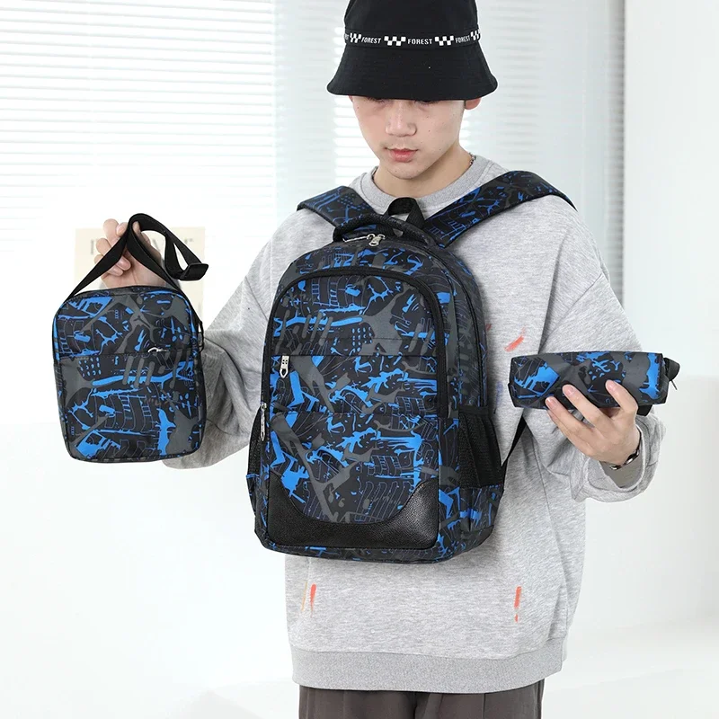 3 Pcs Travel Laptop Backpack,a Small Messenger Bag, An Umbrella Bag Extra Large Anti Theft College School Backpack For Men And W