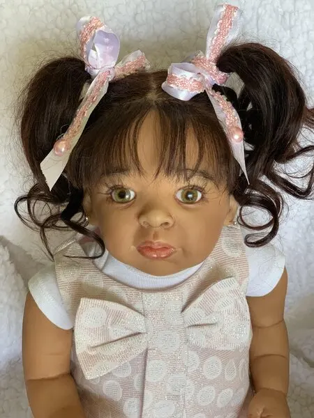 FBBD Custom Made by ShanShan (instagram:fbbrebornofficial )23inch Reborn Baby Jaylan Dark Skin Already Finished Doll