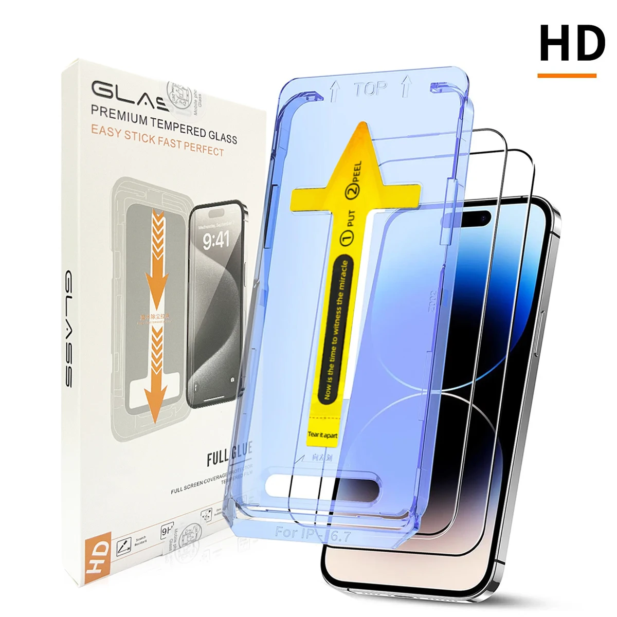 TACHUN 3Pcs Ultra HD Screen Protector for iPhone 15 14 13 12 11 Pro Max Corning Glass Anti Spy Full Tempered Glass Protection