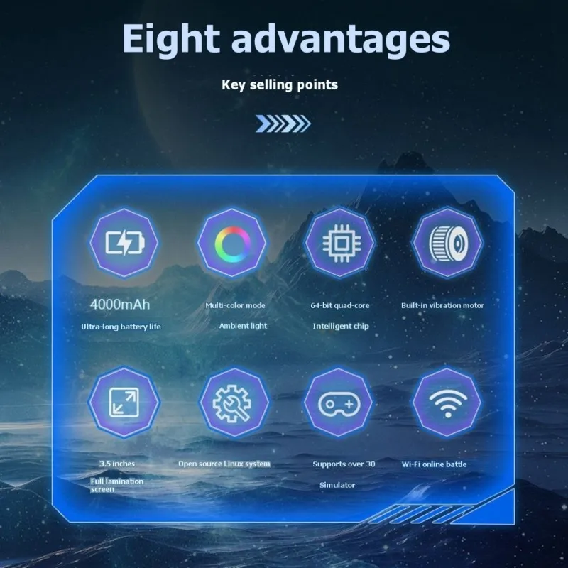 

Портативная игровая консоль BTLIFE-RF35H с 3,5-дюймовым IPS-экраном, поддержкой Wi-Fi, более 22000 игр, ретро-игровая консоль, 30+ эмуляторов