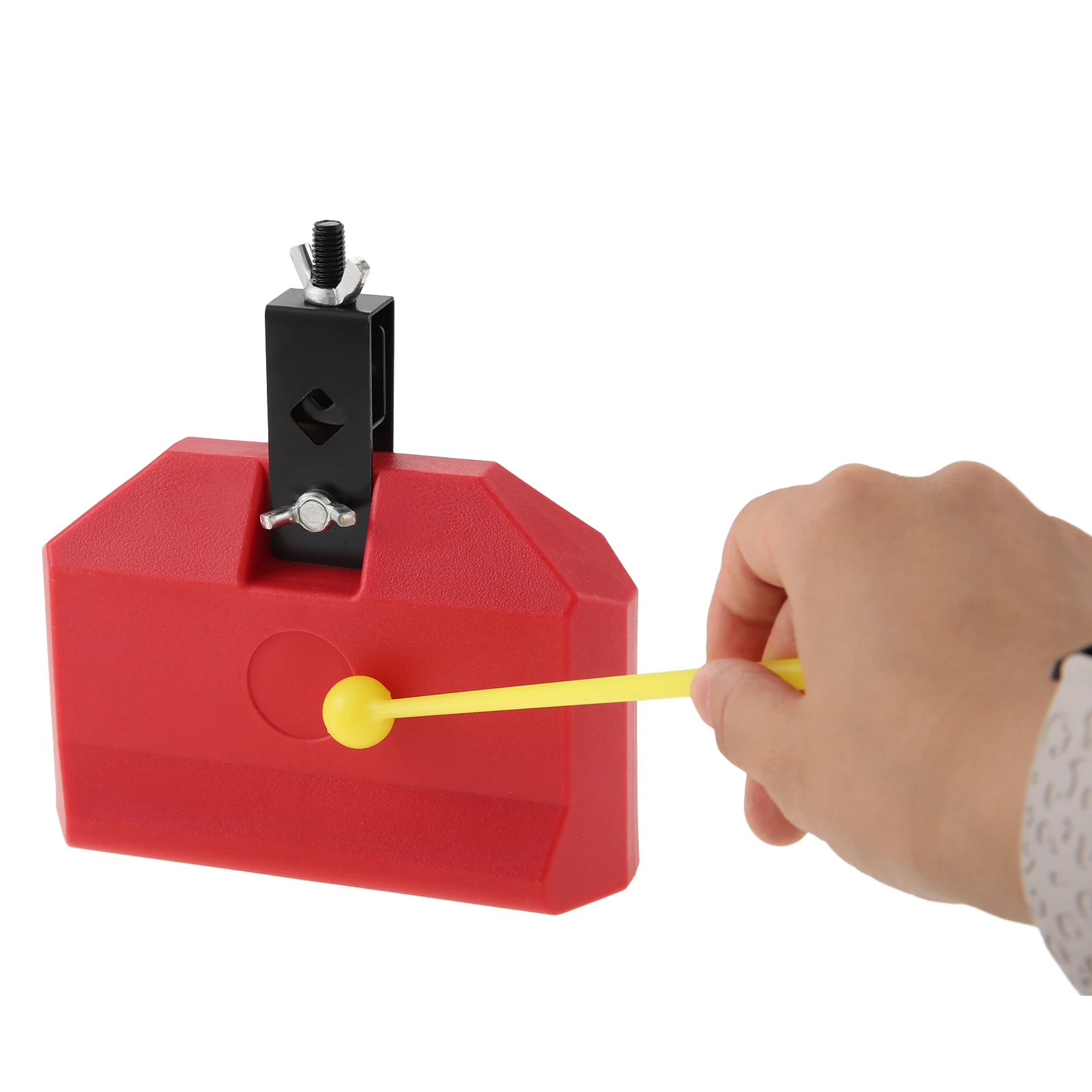 Professional 6-inch Jam Block Plastic Musical Percussion Block for Latin Drum Instrument Red Percussion Instruments with Stick