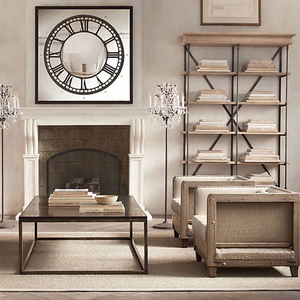 

19th C. Rococo Iron & Clear Smoke Classic LED Brass White Candle Standing Light Crystal Floor Lamps