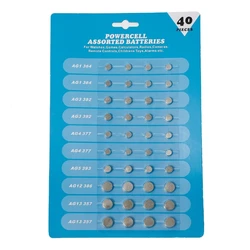 Pack of 40 Button Cell Batteries Coin Cell Battery for Watches and Games