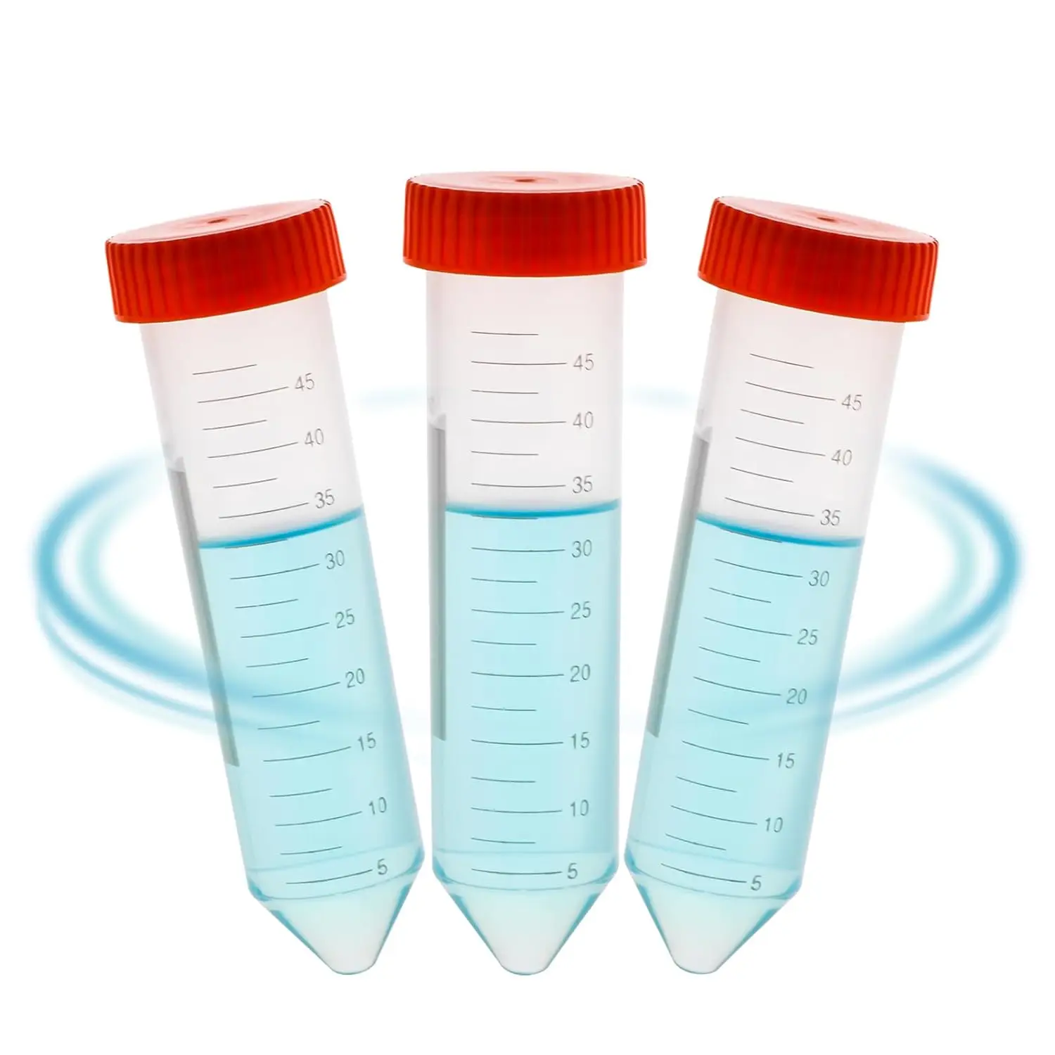 50ml Conical Centrifuge Tubes Leak-Proof Test Tubes with Screw Caps Plastic Polypropylene Test Tubes with Graduated 25Pcs/Pack