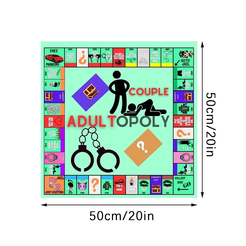 Adultopoly مجلس لعبة الأزواج Adultopoly تاريخ ليلة لعبة متعة العلاقة التفاعلية بطاقة لعبة بطاقات المحادثة للأزواج