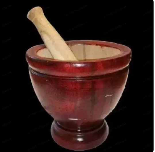 

Solid wood pong tube Dai flavor pong Thai wood mortar Stir garlic Imported pile nest wood round mortar Household and commercial
